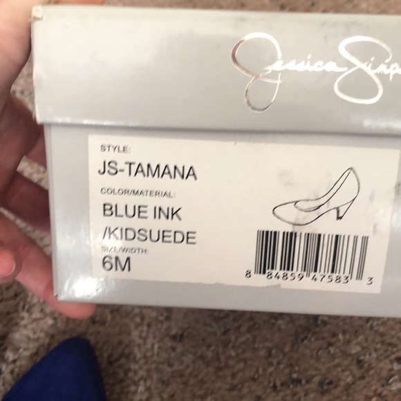 Jessica Simpson Blue Suede Pumps - Picture 7 of 7